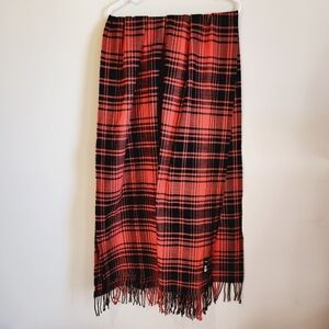 Red Plaid Blanket Scarf